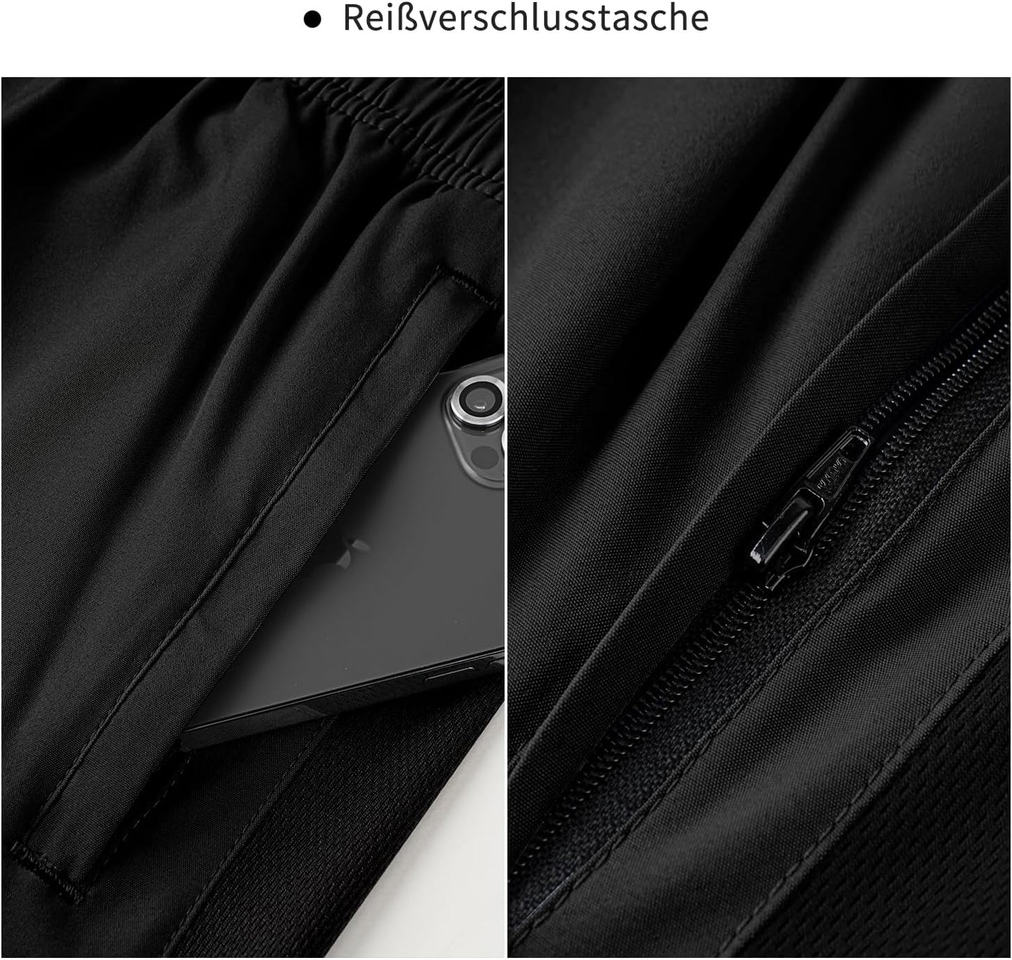 Men'S Casual Sports Quick Dry Workout Running or Gym Training Short with Zipper Pockets