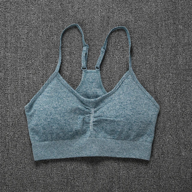 2Pcs Women Sport Suit Gym Set Sexy Bra Seamless Shorts Workout Running Clothing Gym Wear Athletic Yoga Set