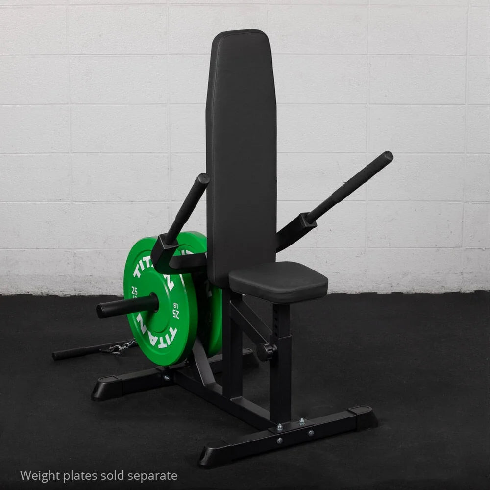 Plate Loaded Seated Dip Machine, Rated 200 LB, Tricep/Bicep Press down Machine, Upper Body Push Workout