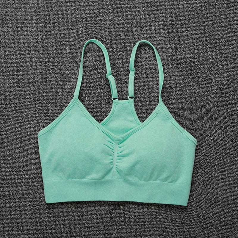2Pcs Women Sport Suit Gym Set Sexy Bra Seamless Shorts Workout Running Clothing Gym Wear Athletic Yoga Set