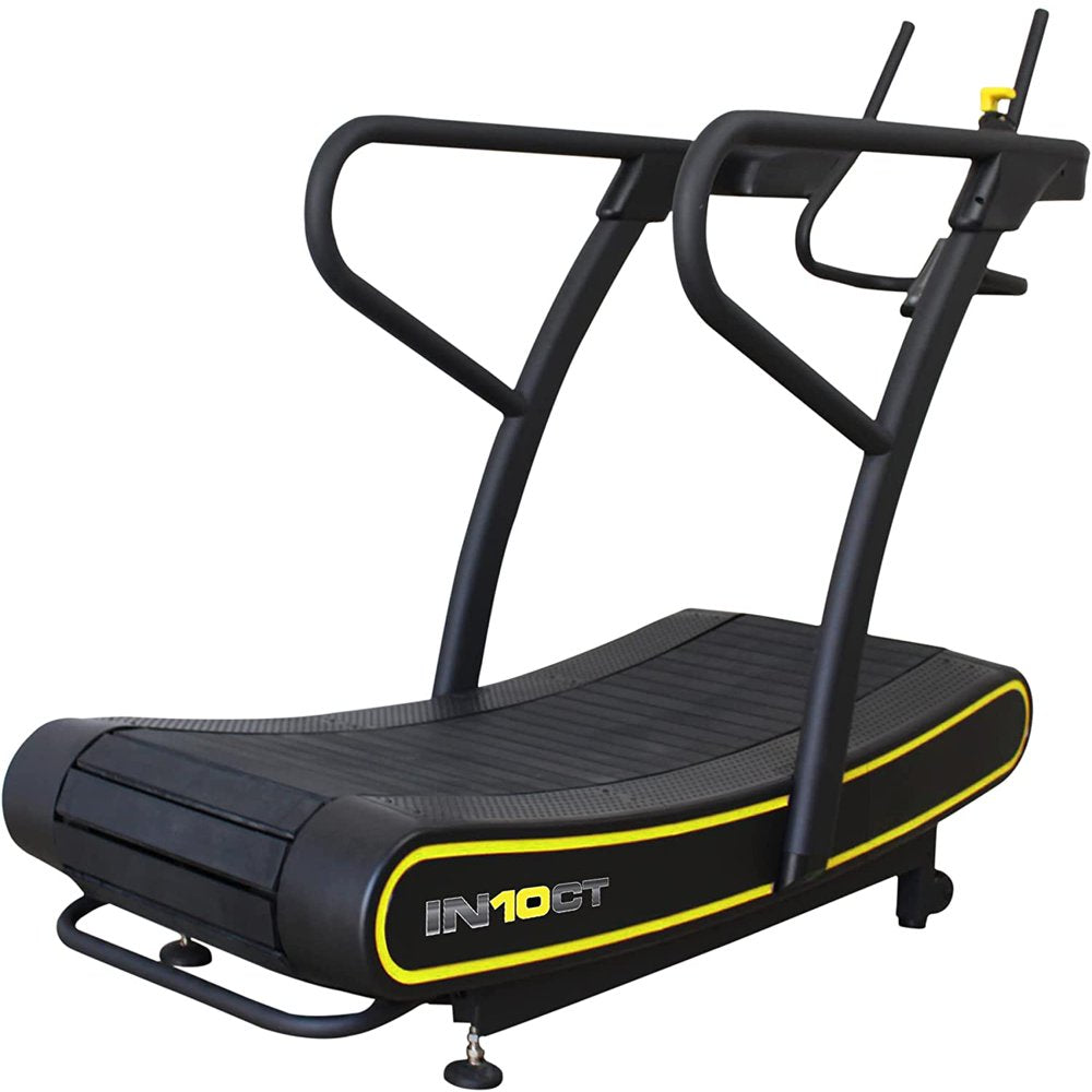 Intensity Runner Manual Curved Wide Exercise Treadmill, 10 Levels of Magnetic Resistance, Walking Jogging Machine for Home and Office Use