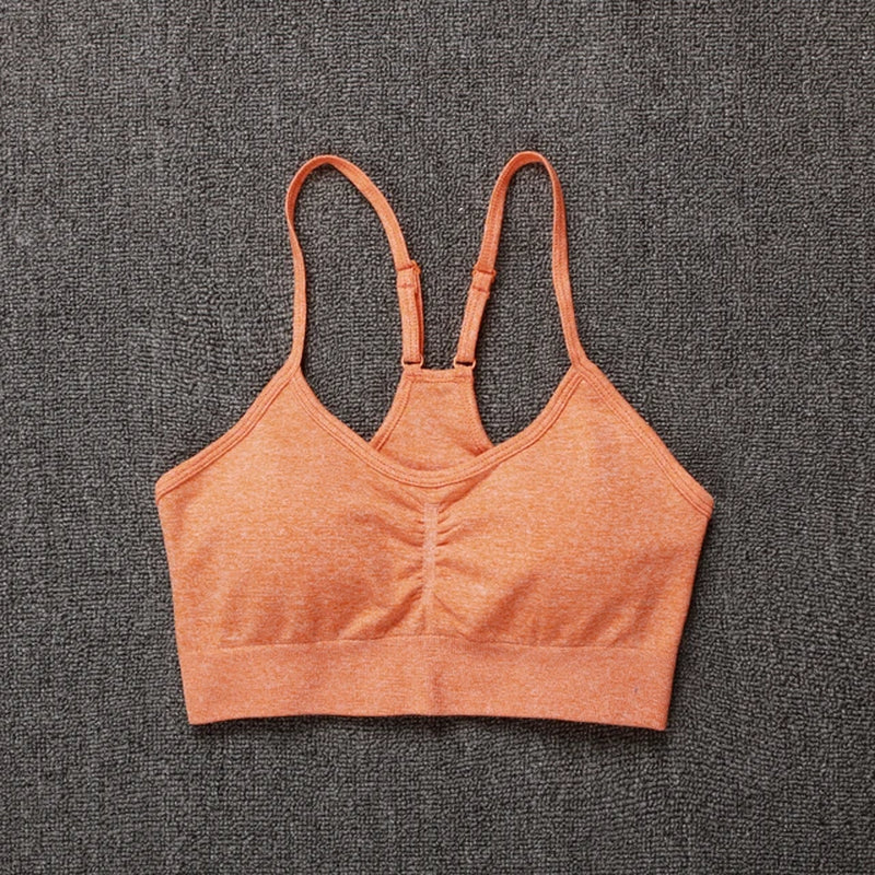 2Pcs Women Sport Suit Gym Set Sexy Bra Seamless Shorts Workout Running Clothing Gym Wear Athletic Yoga Set