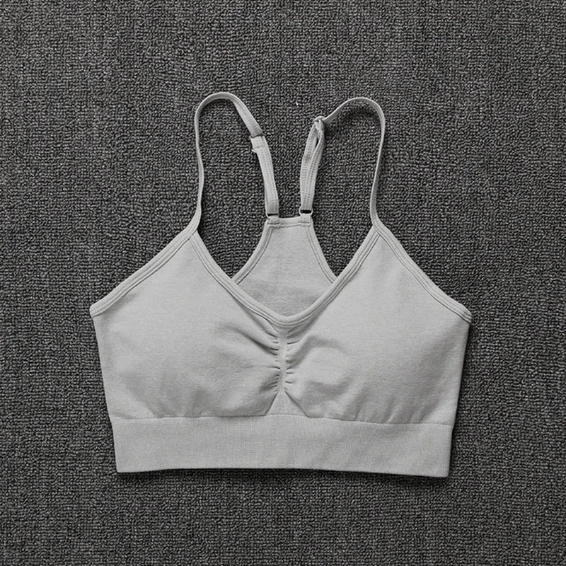 2Pcs Women Sport Suit Gym Set Sexy Bra Seamless Shorts Workout Running Clothing Gym Wear Athletic Yoga Set