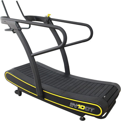 Intensity Runner Manual Curved Wide Exercise Treadmill, 10 Levels of Magnetic Resistance, Walking Jogging Machine for Home and Office Use