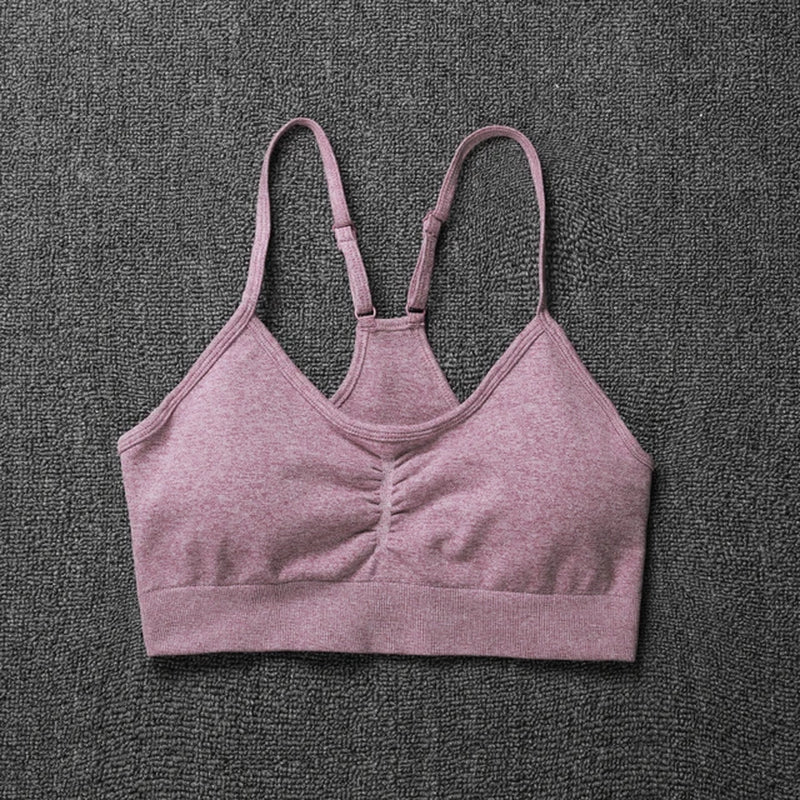 2Pcs Women Sport Suit Gym Set Sexy Bra Seamless Shorts Workout Running Clothing Gym Wear Athletic Yoga Set