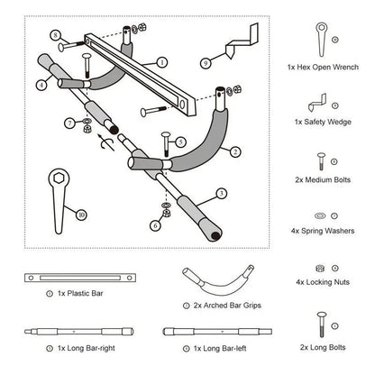 Adjustable Indoor Fitness Door Frame Multi-Functional Doorway Pull up Bar Wall Chin up Bar Horizontal Bar Home Fitness Equipment