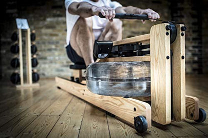Natural Rowing Machine in Ash Wood with S4 Monitor