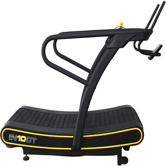 Intensity Runner Manual Curved Wide Exercise Treadmill, 10 Levels of Magnetic Resistance, Walking Jogging Machine for Home and Office Use